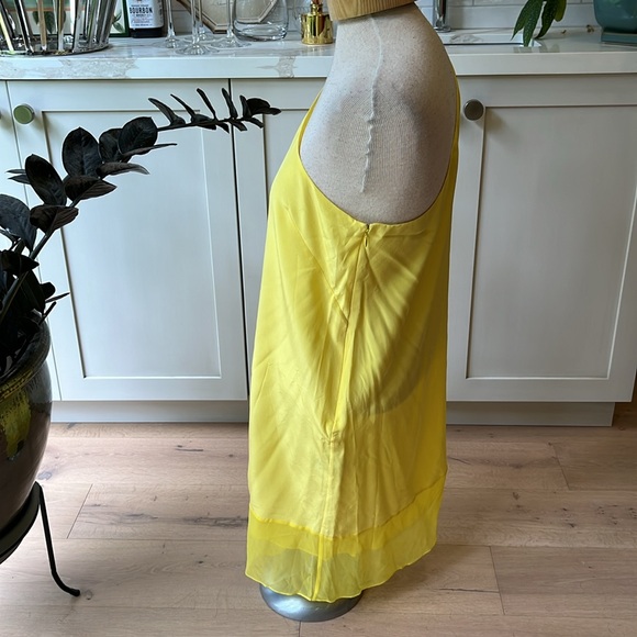 EUC lemon yellow classic layered silk one shoulder sheath dress from Tibi - Picture 7 of 11